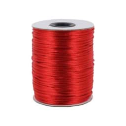 Picture of 100m roll satin cord -  2mm thick - color: red