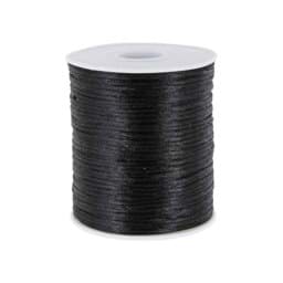 Picture of 90m roll satin cord -  2mm thick - color: black