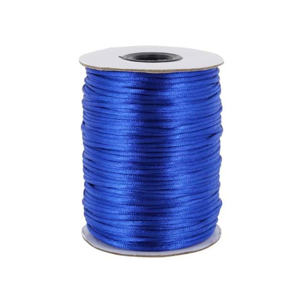 Picture of 100m roll satin cord -  2mm thick - color: blue