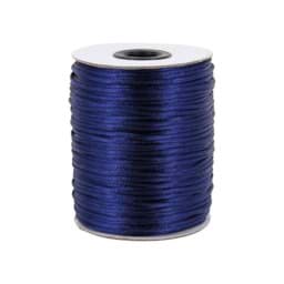 Picture of 100m roll satin cord -  2mm thick - color: dark blue