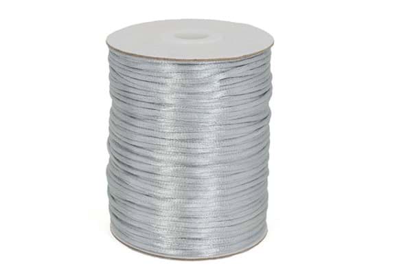 Picture of 100m satin cord - 2mm thick - colour: silver grey