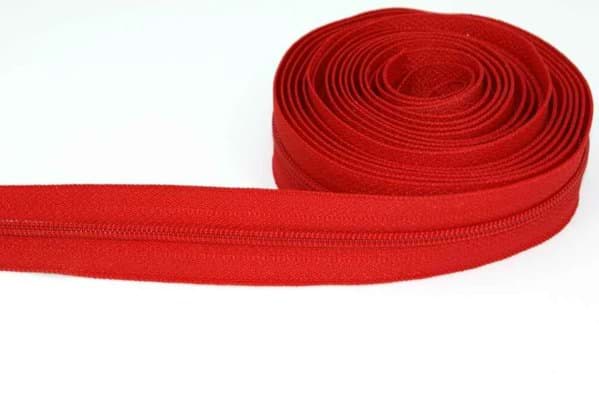 Picture of 3mm endless zipper by YKK - color: red 519 - 3m length