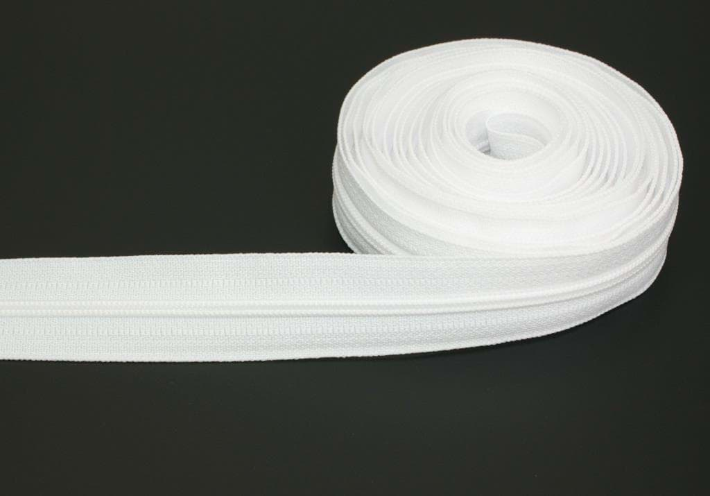 Picture of 5mm endless zipper by YKK - color: white 501 - 3m length