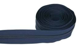 Picture of 5mm endless zipper by YKK - color: dark blue 058 - 3m length