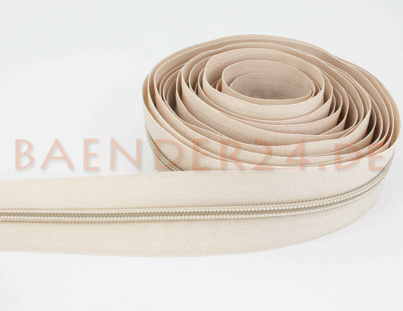 Picture of 5m zipper, 8mm rail, color: cream