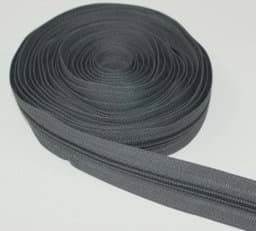 Picture of 5m zipper - 10mm rail - colour: dark grey