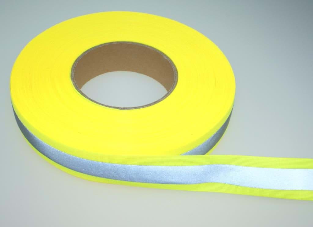 Picture of 50m reflector tape 30mm wide - yellow - for sewing