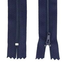 Picture of zipper - 12cm long - colour: dark blue - 25 pieces