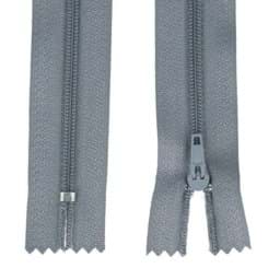 Picture of 25 zippers 3mm, 20cm long, color: grey