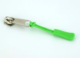 Picture of zipper pendant / zipper-strap - narrow version - green - 10 pieces