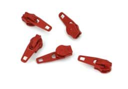 Picture of slider for 3mm YKK zippers, color: red 519 - 5 pieces