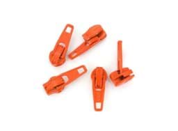 Picture of slider for 3mm YKK zippers - colour: orange 523 - 5 pieces