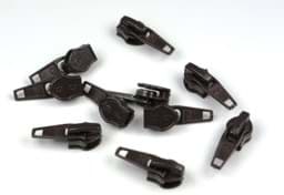 Picture of sliders autolock for zippers with 5mm rail, color: dark brown, 10 pieces