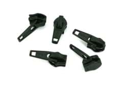 Picture of slider for 5mm YKK zippers, color: black 580 - 5 pieces