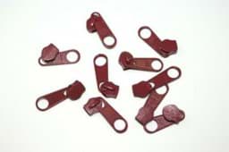 Picture of slider for 8mm zippers, color: bordeaux - 10 pieces