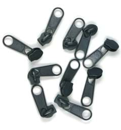 Picture of Slider for zipper with 8mm rail, color: dark gray - 10 pieces