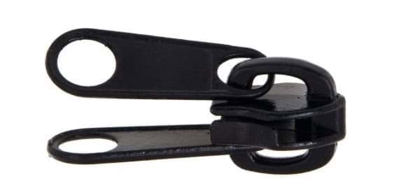 Picture of slider for 10mm zippers - operable from both sides - black, 10 pieces