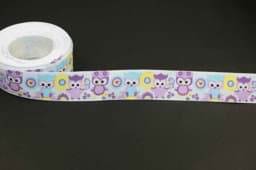 Picture of printed webbing - 25mm wide - 9m roll - purple owls