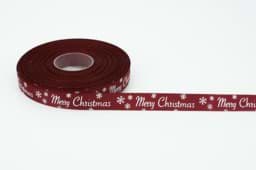 Picture of 1m webbing - 15mm wide - Merry Christmas