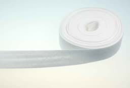 Picture of bias tape made of cotton - 20mm wide - color: white - 10m roll