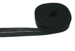 Picture of bias tape made of cotton - 20mm wide - color: black - 10m roll