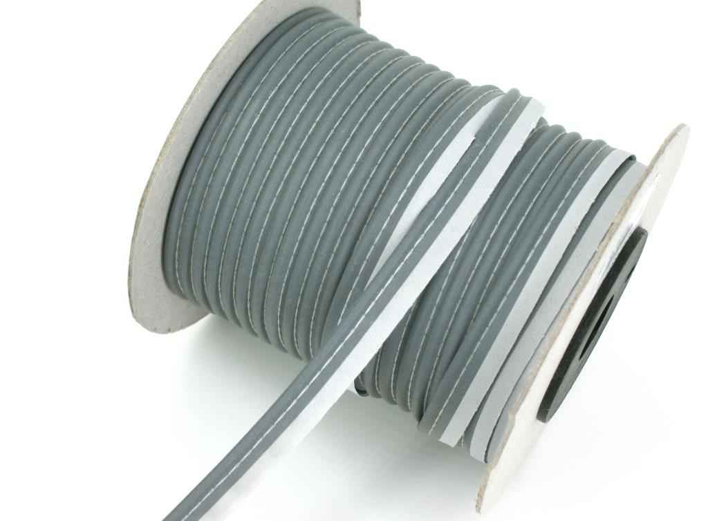 Picture of 50m reflective piping / reflective edging with white  base fabric - stronger construction