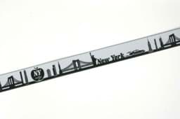 Picture of 1m SKYLINE webbing - 16mm wide - NEW YORK black/white