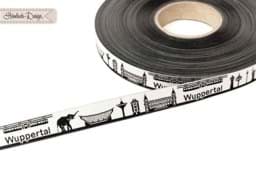 Picture of 1m SKYLINE webbing - 16mm wide - WUPPERTAL black/white