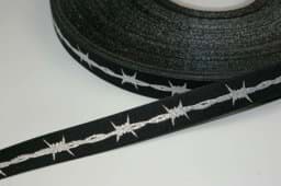 Picture of 3m roll webbing design by Händisch-design, 15mm wide, barbed wire