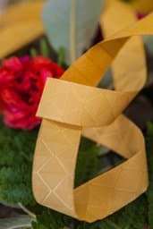 Picture of 1m webbing Design by Lila-Lotta - 15mm wide, forest yellow