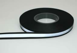 Picture of 50m reflective ribbon - 20mm wide - fine structure- black - for sewing on