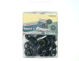 Picture of Press buttons "sports and camping" - no need to sew - color: bronzed - 10 pieces