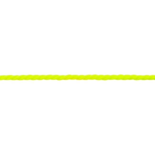 Picture of polyester braided cord - colour: neon yellow - 5mm thick - 25m roll