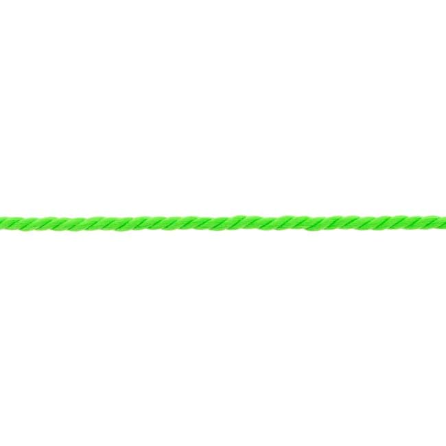 Picture of polyester braided cord - colour: neon green - 5mm thick - 25m roll