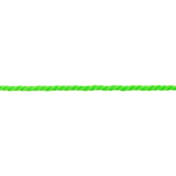 Picture of polyester braided cord - colour: neon green - 5mm thick - 25m roll