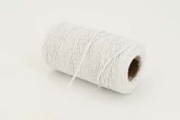 Picture of 2mm thick cotton cord - white - 100m spool