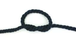 Picture of 5m cotton cord, twisted - colour: dark blue - 8mm thick