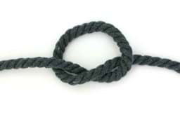 Picture of 5m cotton cord, twisted - colour: dark grey - 8mm thick