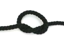Picture of 5m cotton cord, twisted - colour: black - 8mm thick