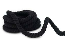 Picture of 3m cotton cord - 14mm thick - twisted - black