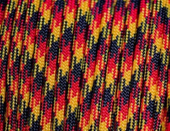 Picture of Paracord 550 Type III Made in USA - black/red/yellow - 15 meter