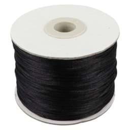Picture of 100m roll satin cord -  1mm thick - color: black