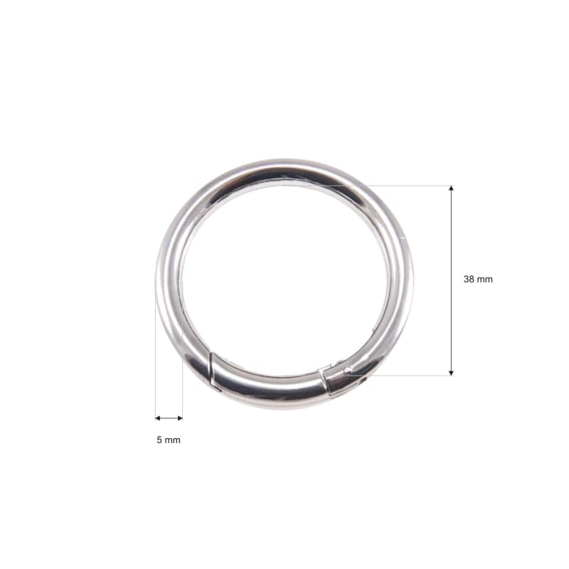 Picture of 38mm toroidal ring (inner measurement) made of zinc die-casting - with spring lock - 1 piece