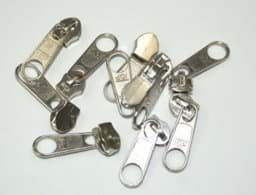 Picture of slider for zipper with 3mm rail, color: silver - 10 pieces