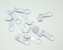 Picture of slider for zipper with 3mm rail, color: white - 10 pieces