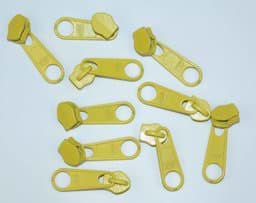Picture of slider for 3mm zippers, color: yellow - 10 pieces