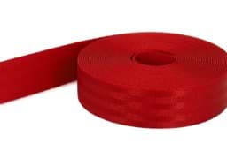 Picture of 5m safety webbing  red made of polyamide - 25mm wide - load capacity: up to 1t