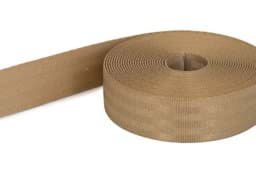 Picture of 5m safety webbing / seat belt beige made of polyamide - 25mm wide - load capacity up to 1t *NEW*