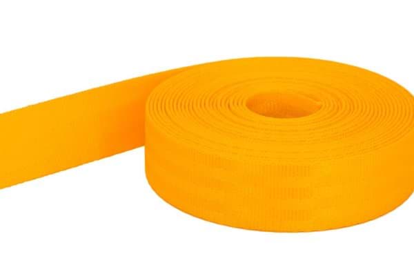 Picture of 5m safety belt / children belt - dark yellow - made of polyamide - 25mm wide - maximum load: 1t
