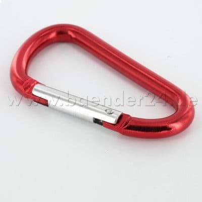 Picture of 10 key carabiner made of aluminum - 50mm long - color: red